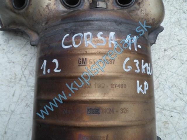 výfukové potrubie na opel corsu D 1,2i, katalytátor, GM55574237
